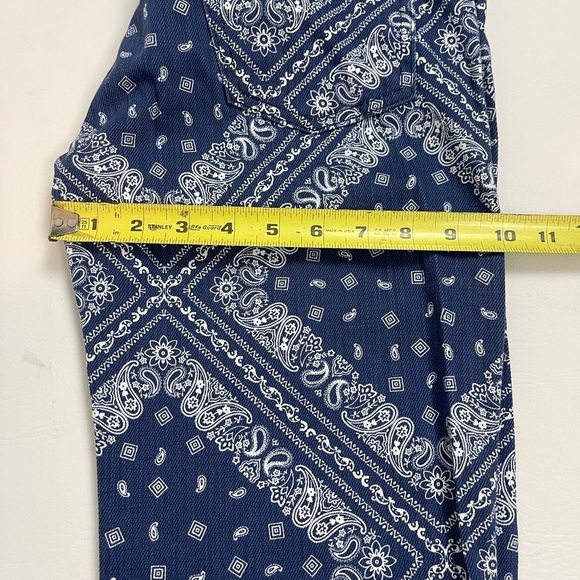 Revice NWT LaLa Land High Rise Flare Jeans Bandana Patchwork Print. Size 26 - Picture 8 of 11